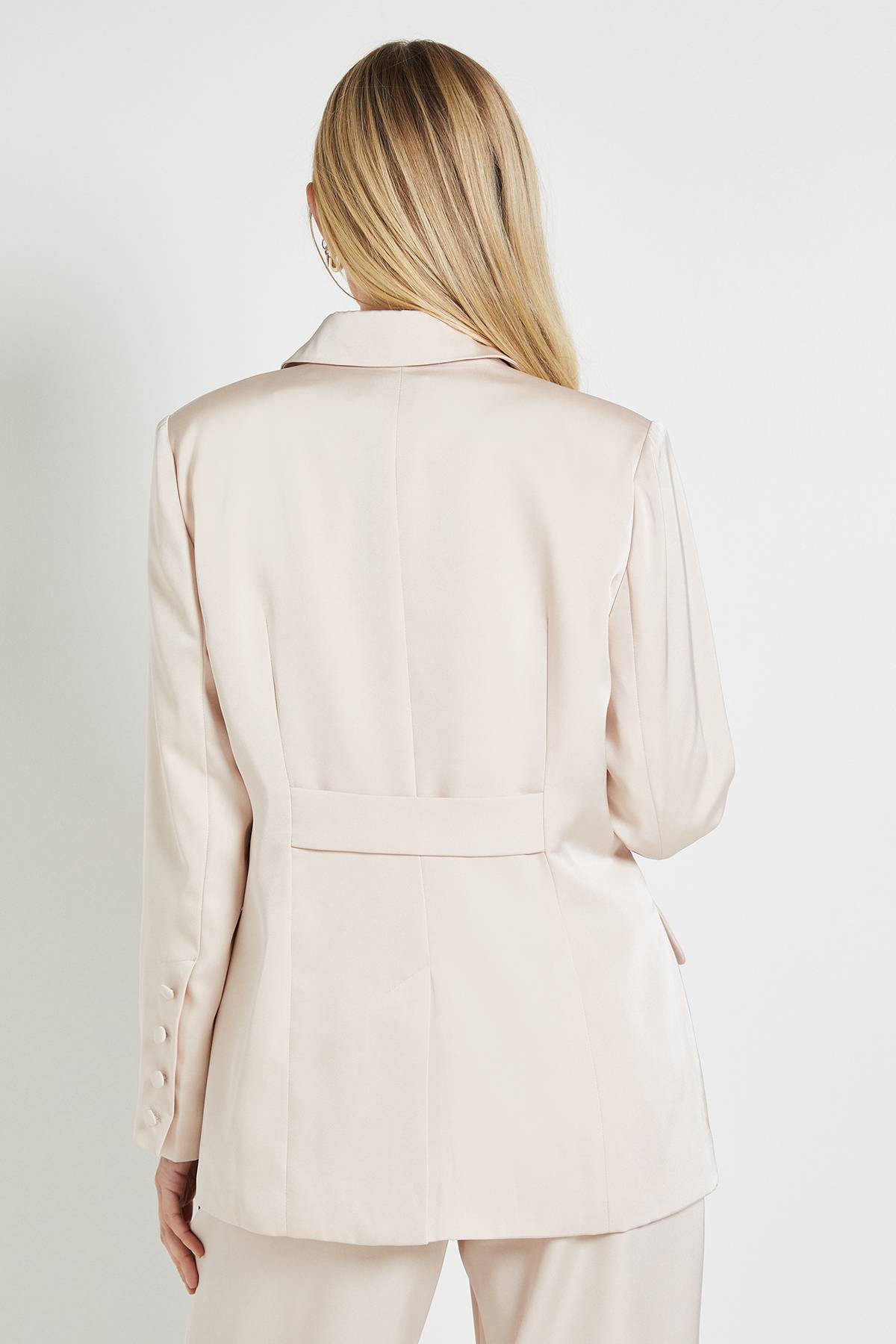 Wallis Blazer Coordonné Croisé En Satin Petite