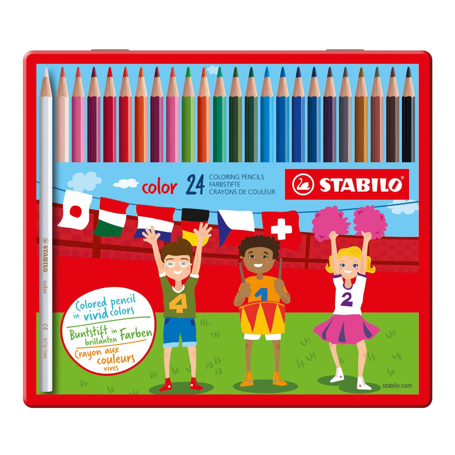 STABILO color - Kleurpotlood - Metalen Set Met 24 Stuks