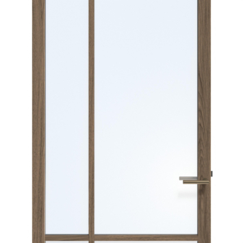Arne & Bodil binnendeur ABE103 blank glas - donker eiken houtlook afwerking