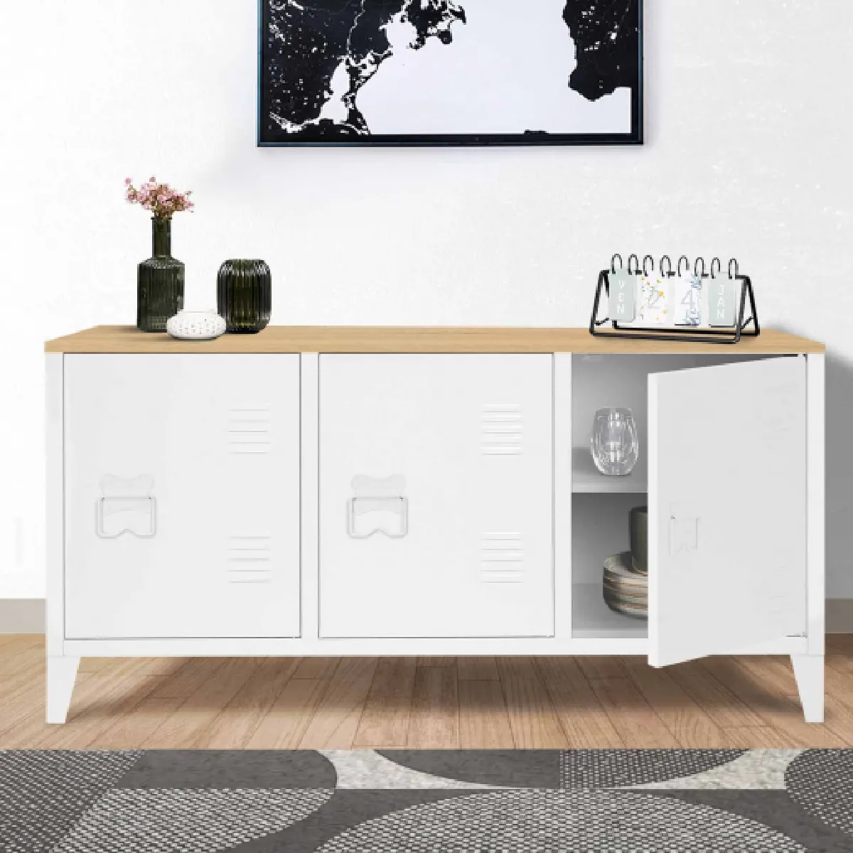 Idmarket Market Buffet ESTER - 113 cm