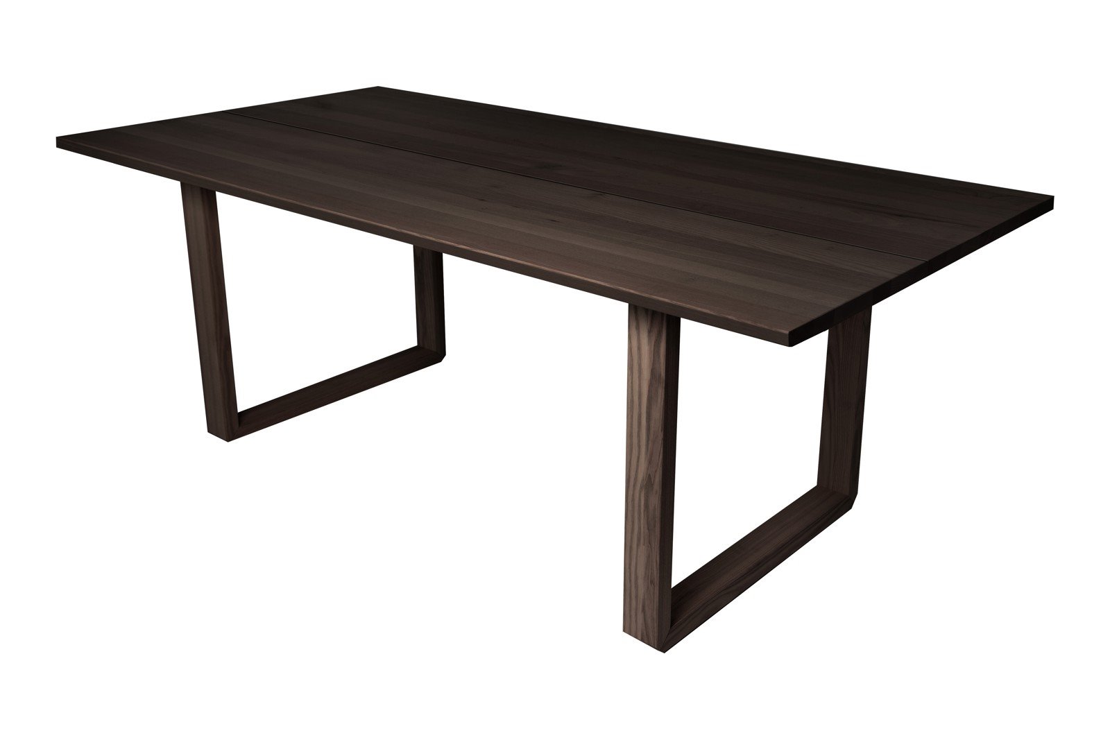 Woodcraft spisebord Røkfarget oljet ask. 100x220 cm. Split top B, kant nr. 1 og ben nr. 6