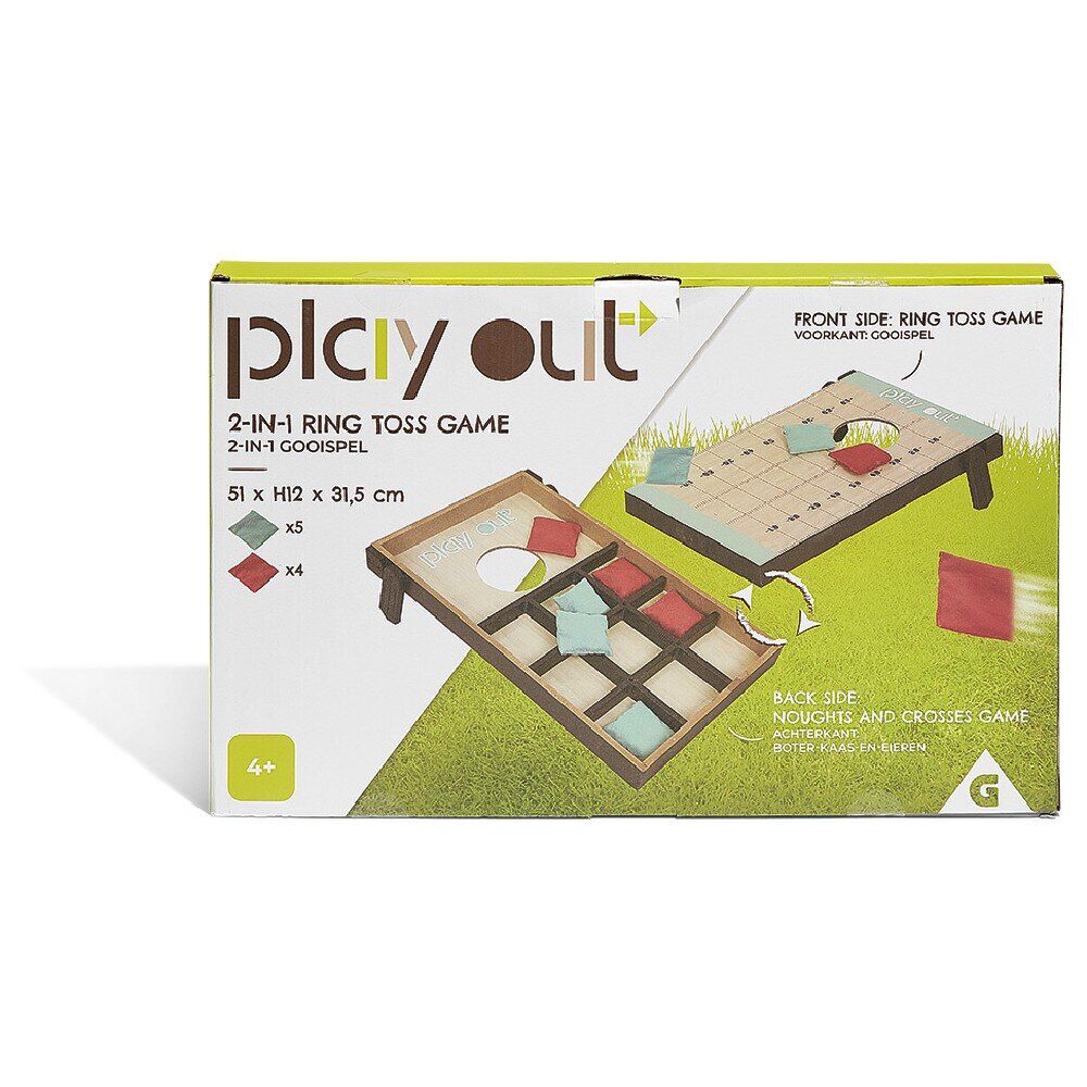 Jeu de lancer et du morpion 2en1 en bois