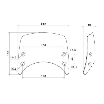 Saute vent Rizoma CF011 Aluminium Universel - Gris