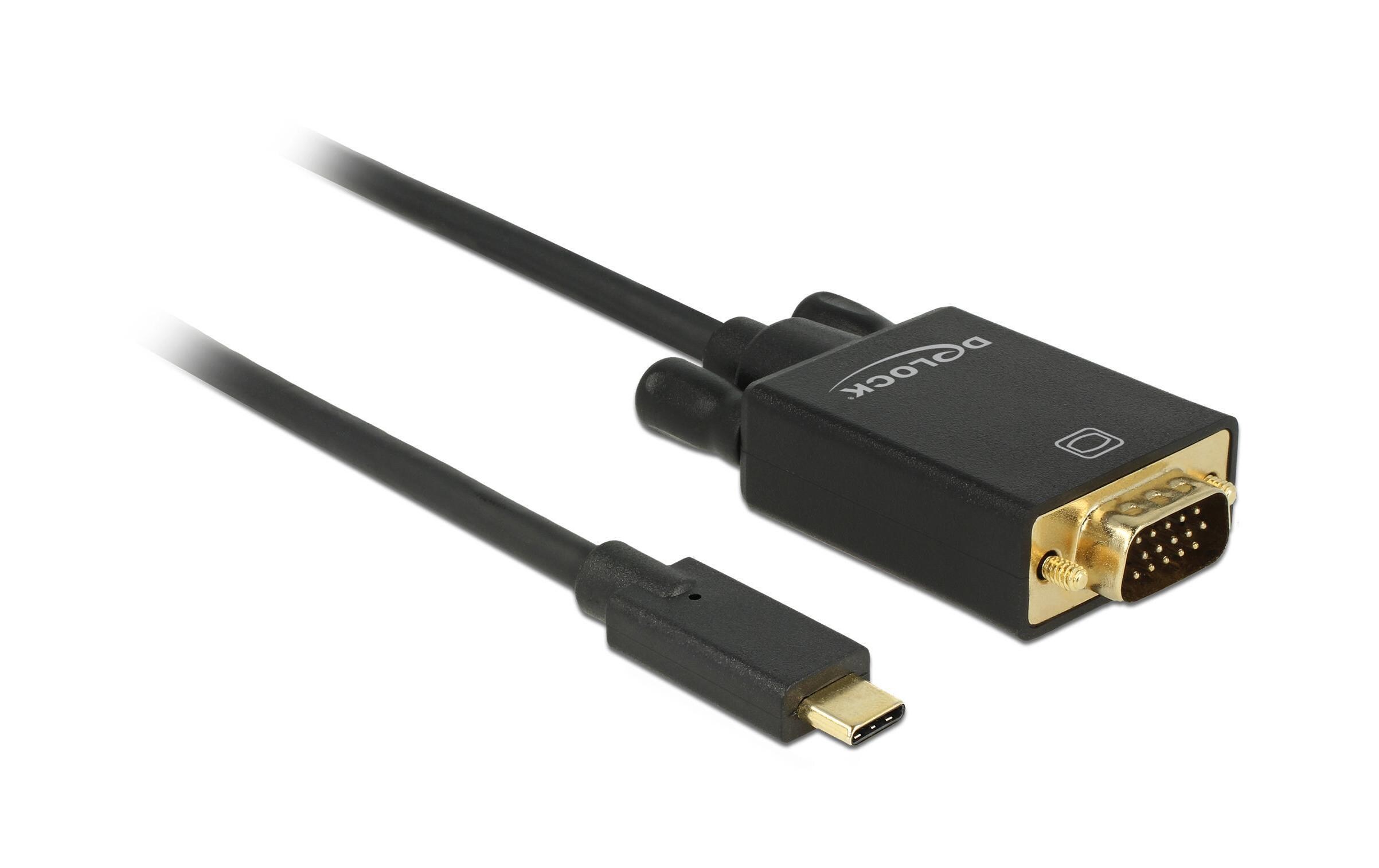 Kabel USB Type-C - VGA, 2 mUSB-C zu VGA Kabel