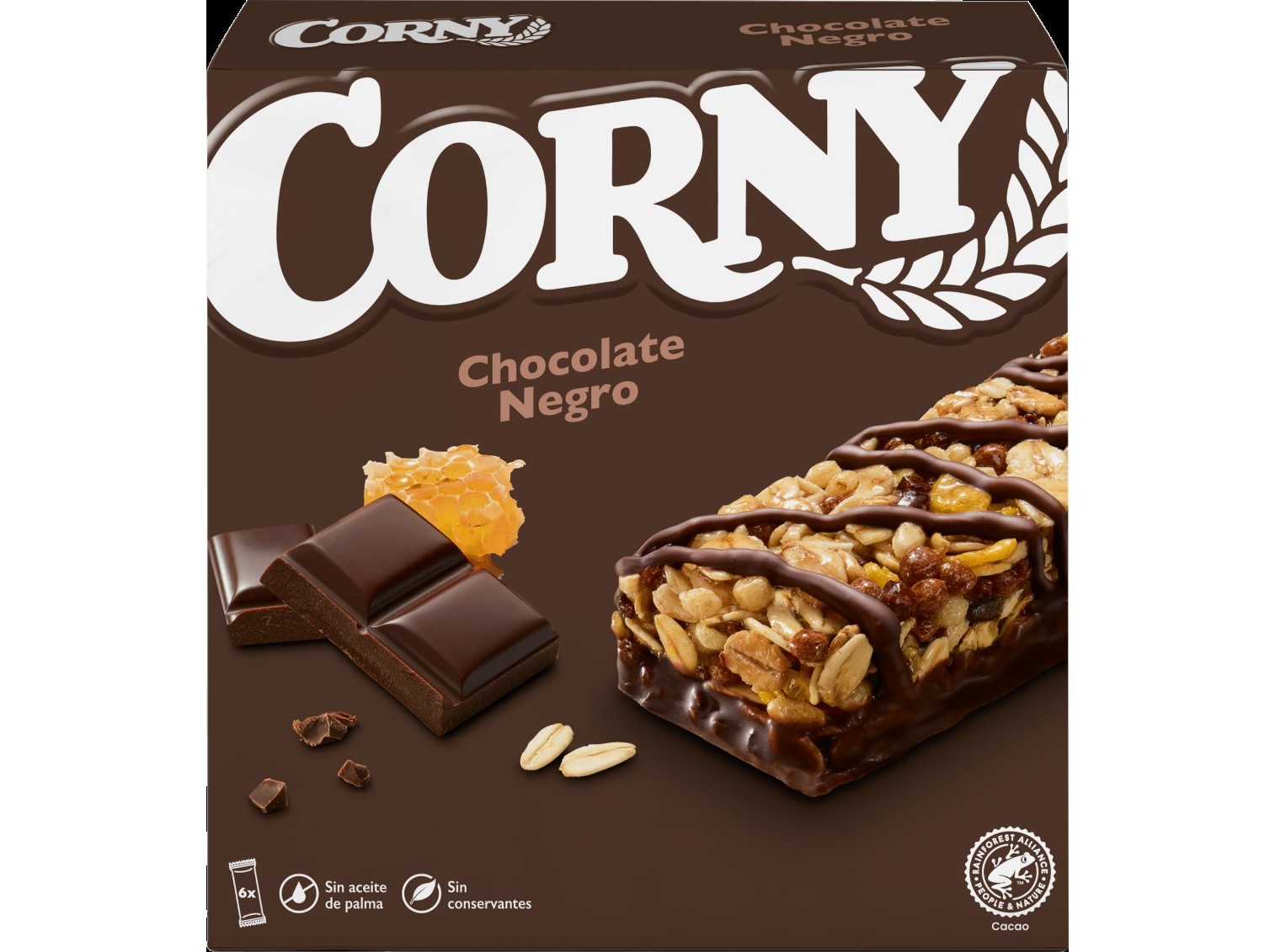 BARRAS DE CEREAIS CHOCOLATE NEGRO 6X23G