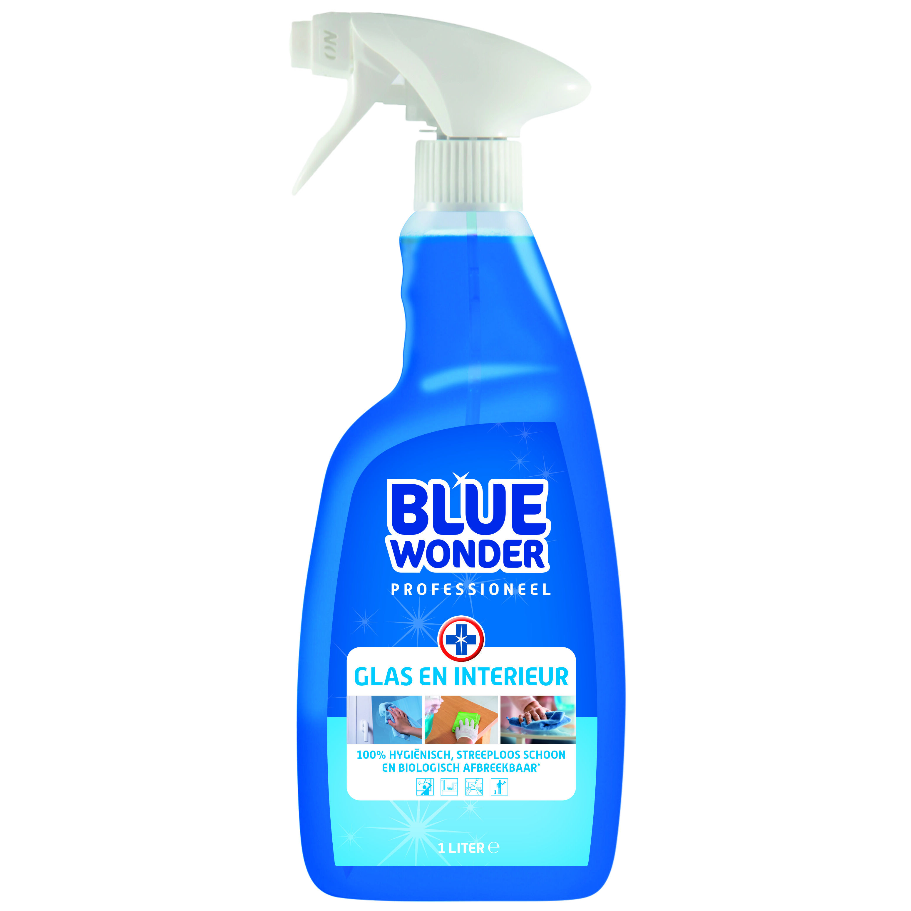 Blue Wonder Glas en interieur reiniger - Reinigingsmiddel - 1000 Milliliter - 10 cm