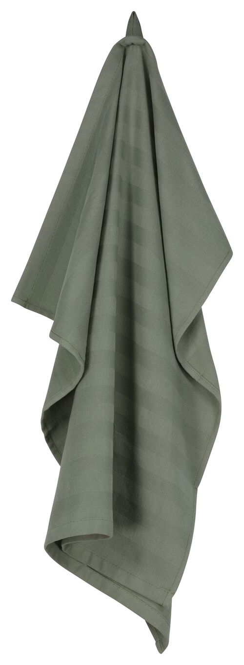torchon 65x65 coton gris-vert