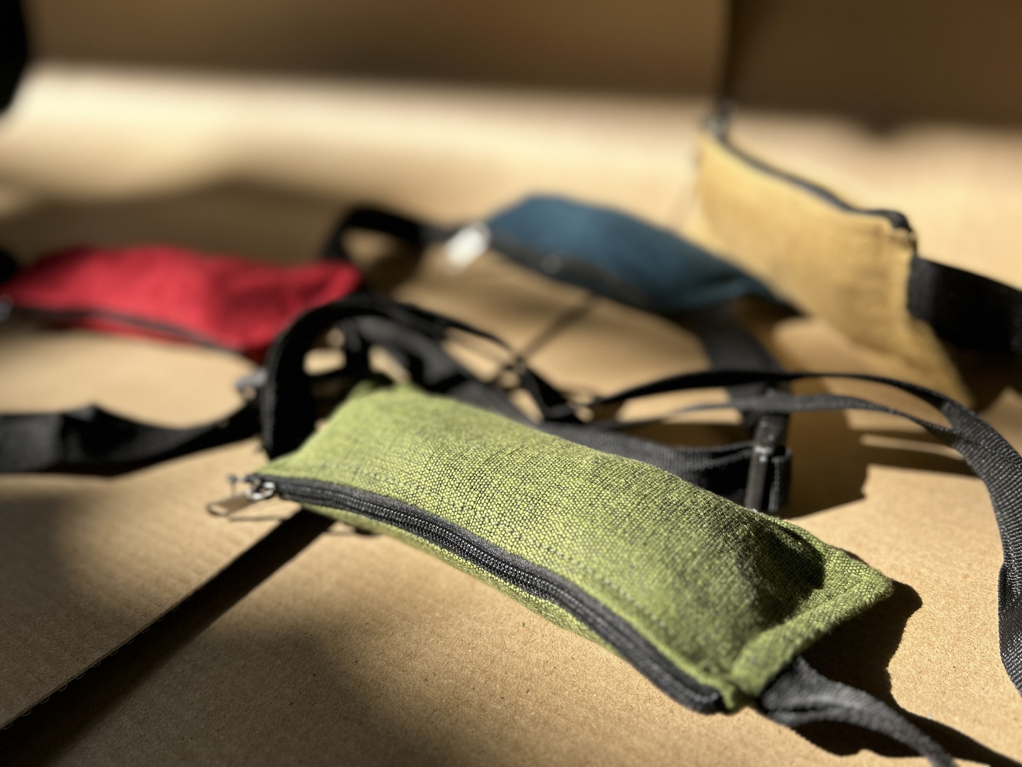 Bauchtasche grün, 100% Baumwolle, B 27 cm, H 9 cm günstig bestellen
