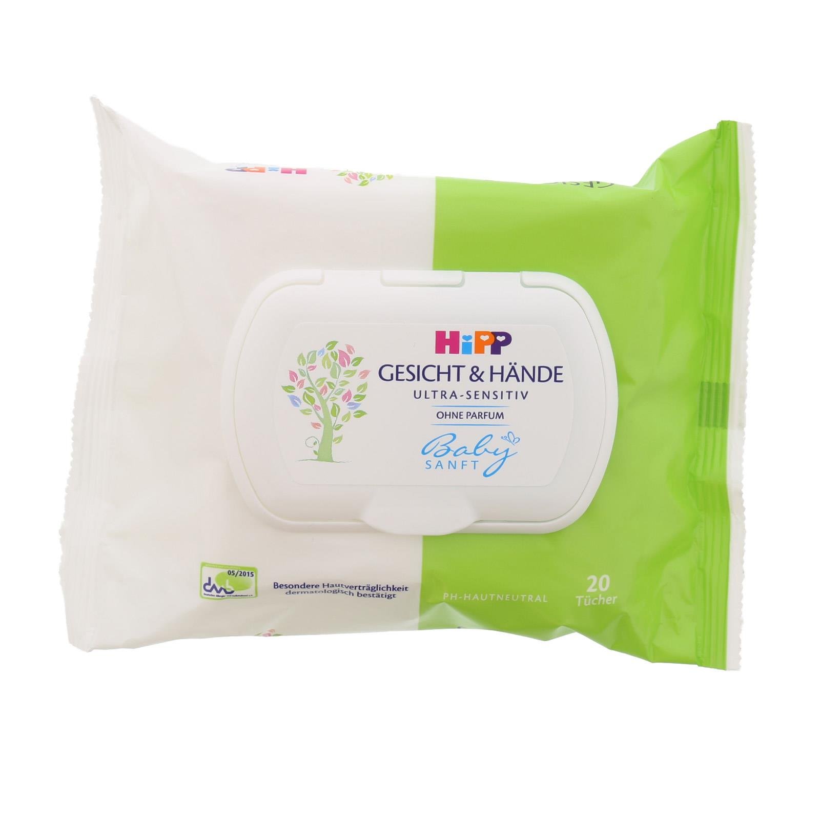 Hipp Ultra Sensitiv Tücher Gesicht & Hände