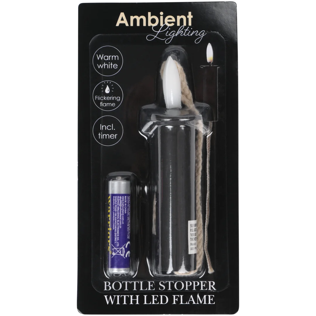 Bouchon de bouteille avec bougie LED