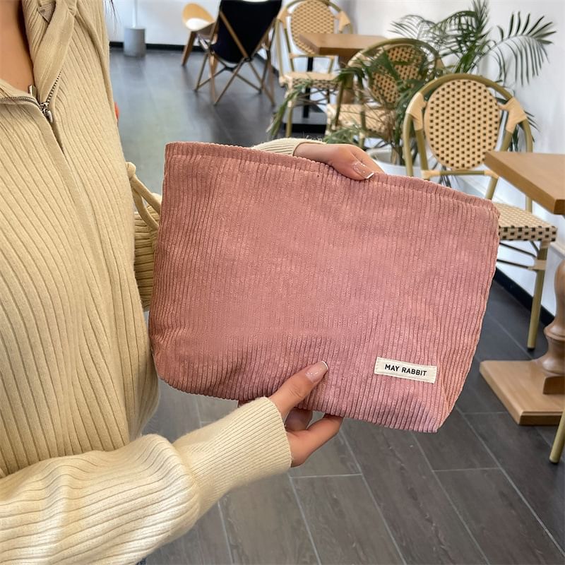 Milha - Corduroy make-uptas met letters en applicaties