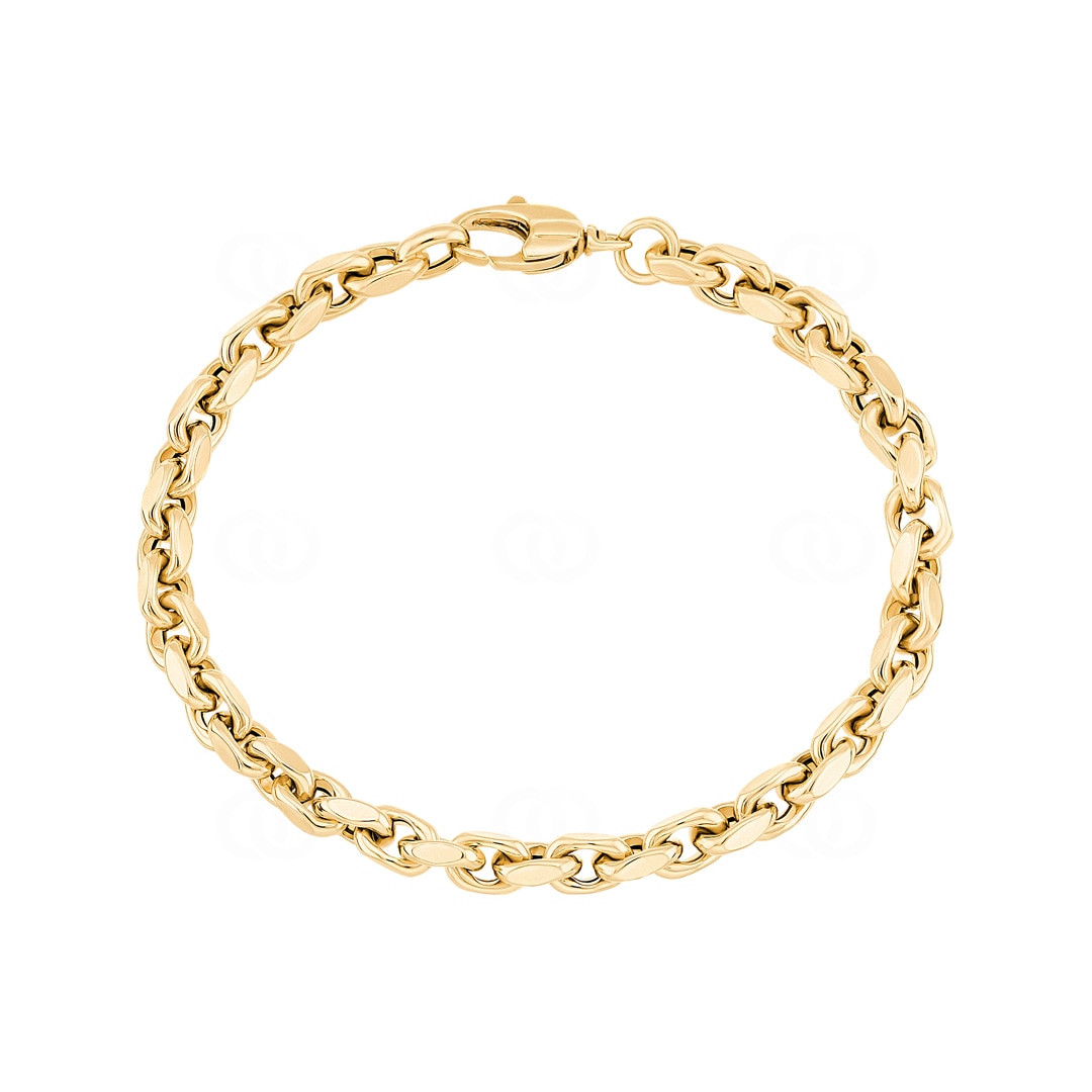 5.4mm Ankerarmband 750/18 K Gelbgold halbmassiv