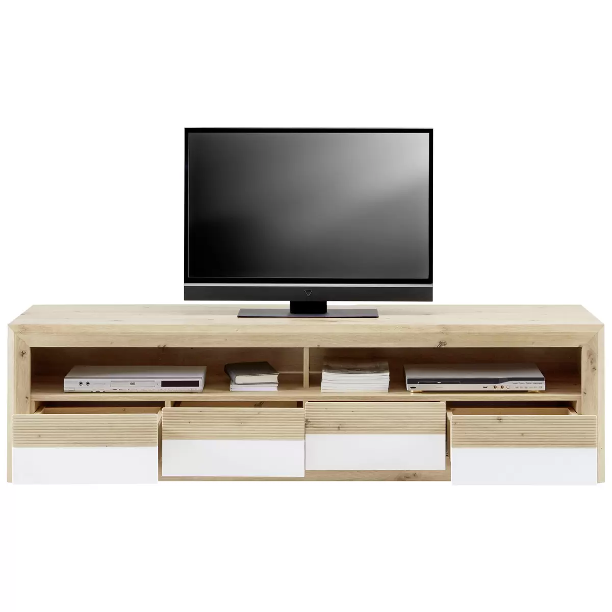 TV Möbel Kashmir weiss,Artisan Eiche