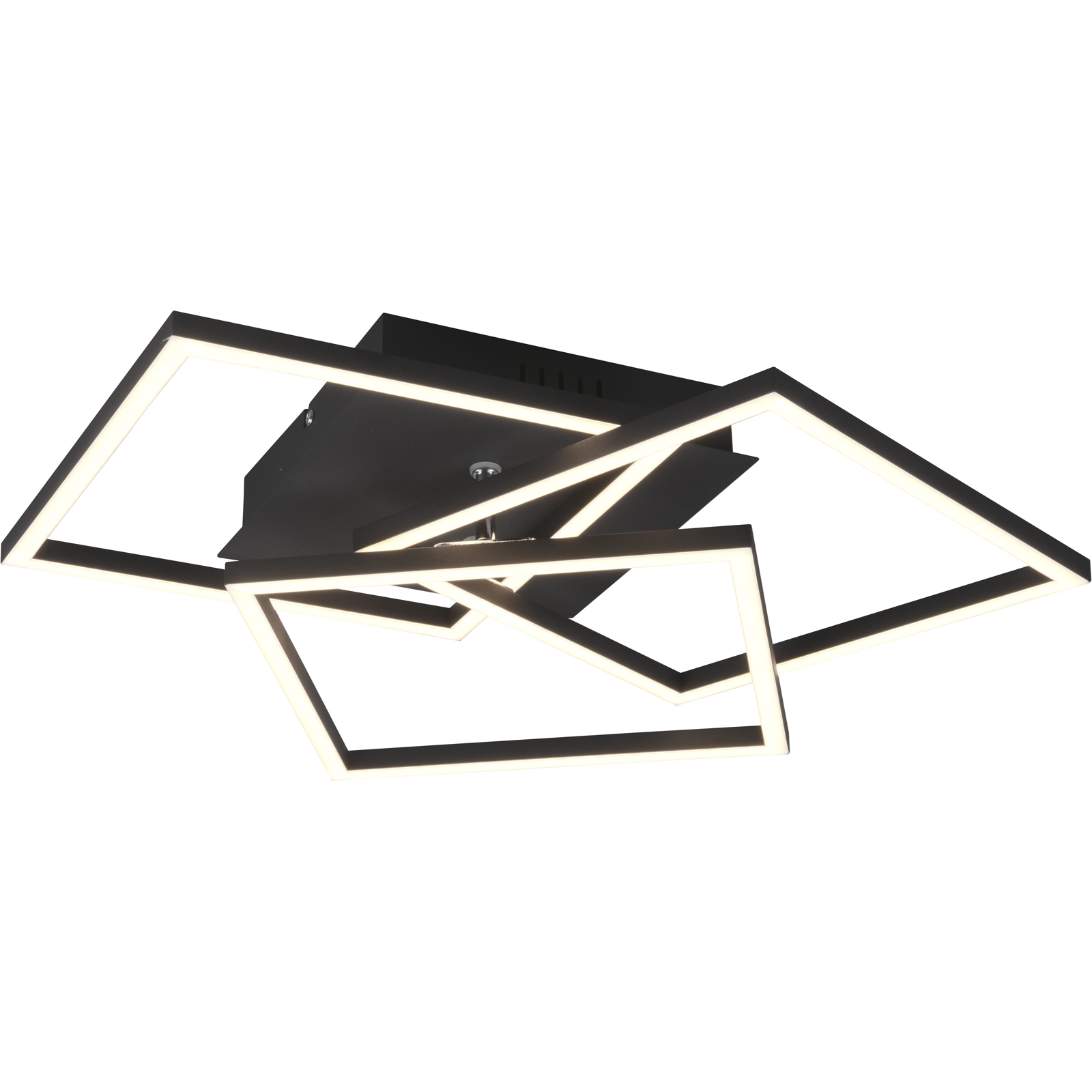 LED-Deckenleuchte - schwarz matt - schwenkbare Module