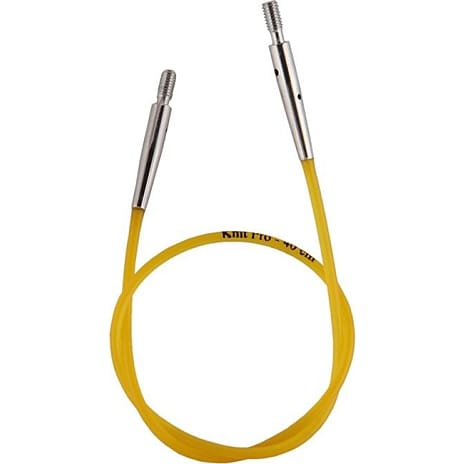 Knitpro wire 40 cm - gul