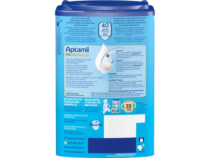 Aptamil Juniormilch Pronutra Junior 12  Vanille, 800 g Kindermilch mit Vanille Geschmack