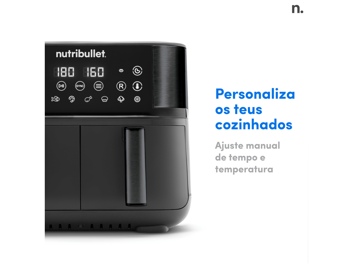 FRITADEIRA SEM ÓLEO AIRFRYER NUTRIBULLET NBA081B 8L