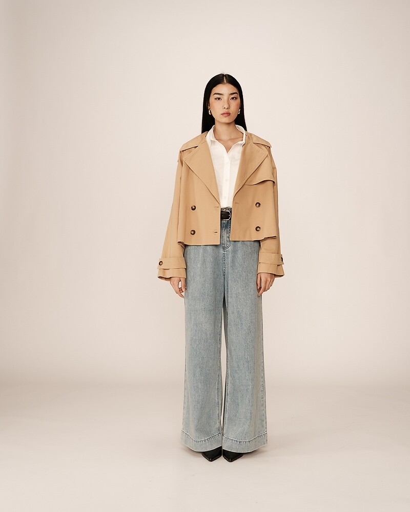 GRACE & MILA<br>Trench coat curto PRIMAVERA