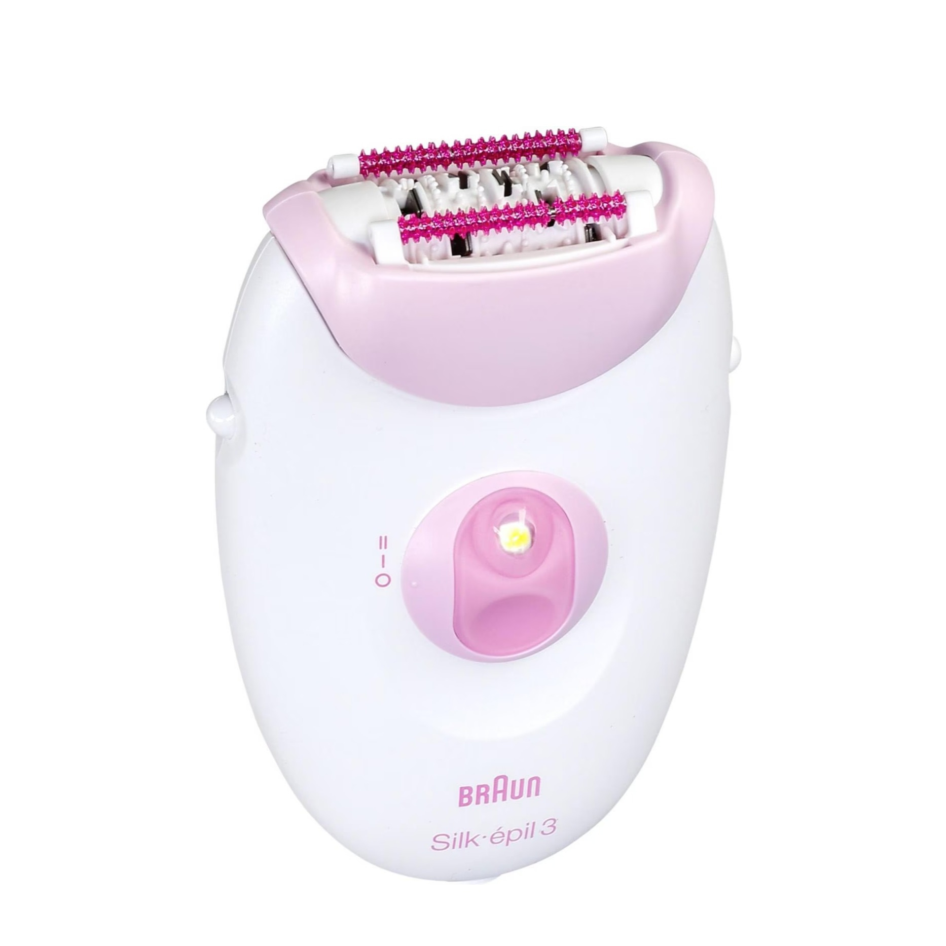 Silk-épil 3 3-031 Epilierer Haarentfernung Elektrischer Rasierer mit 2 Aufsätzen (224963) - Rosa / Weiss