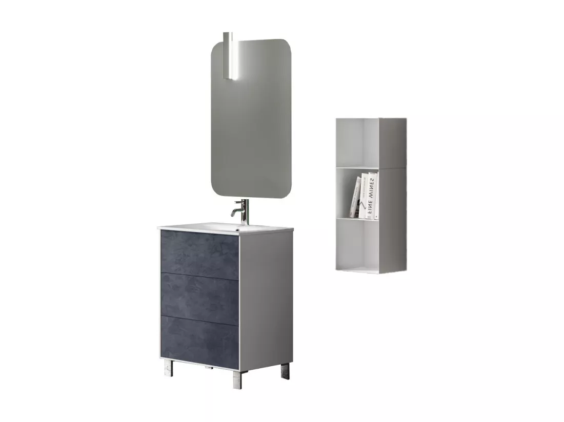 Ensemble de salle de bain 4 pièces IGEA blue pierre