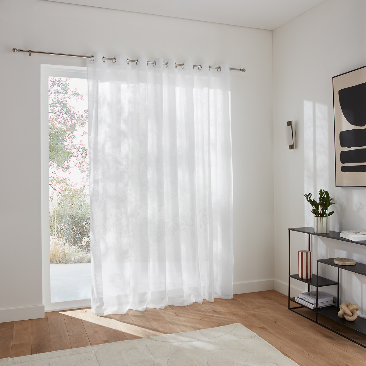 LA REDOUTE INTERIEURS<br>Cortina de vidro, ampla, com ilhós, Nyong