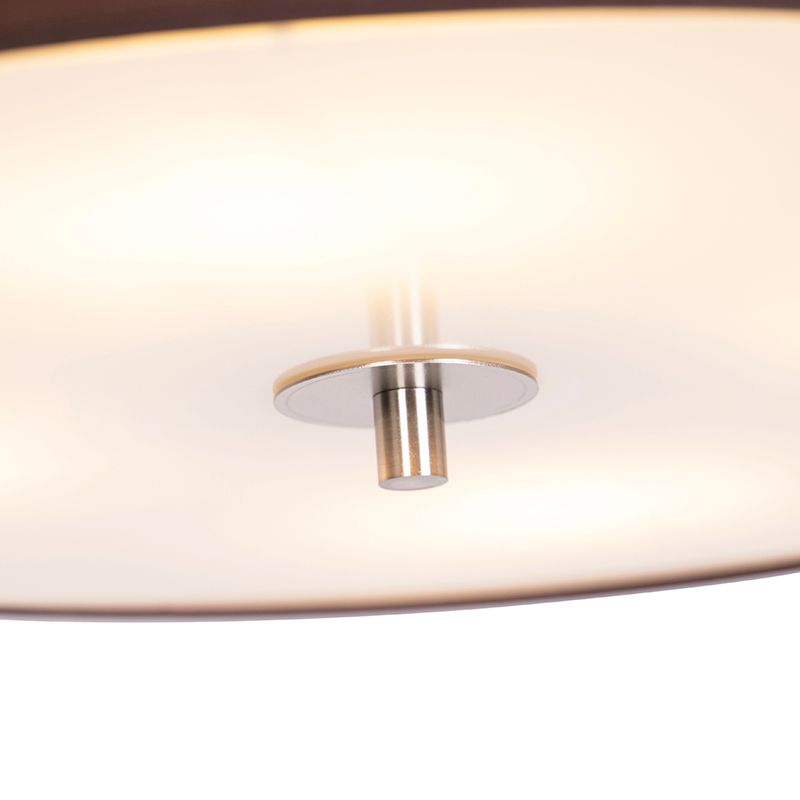 Landelijke plafondlamp bruin 50 cm - Drum