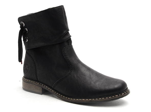 Rieker boots bottine plates femme z49l1 noir