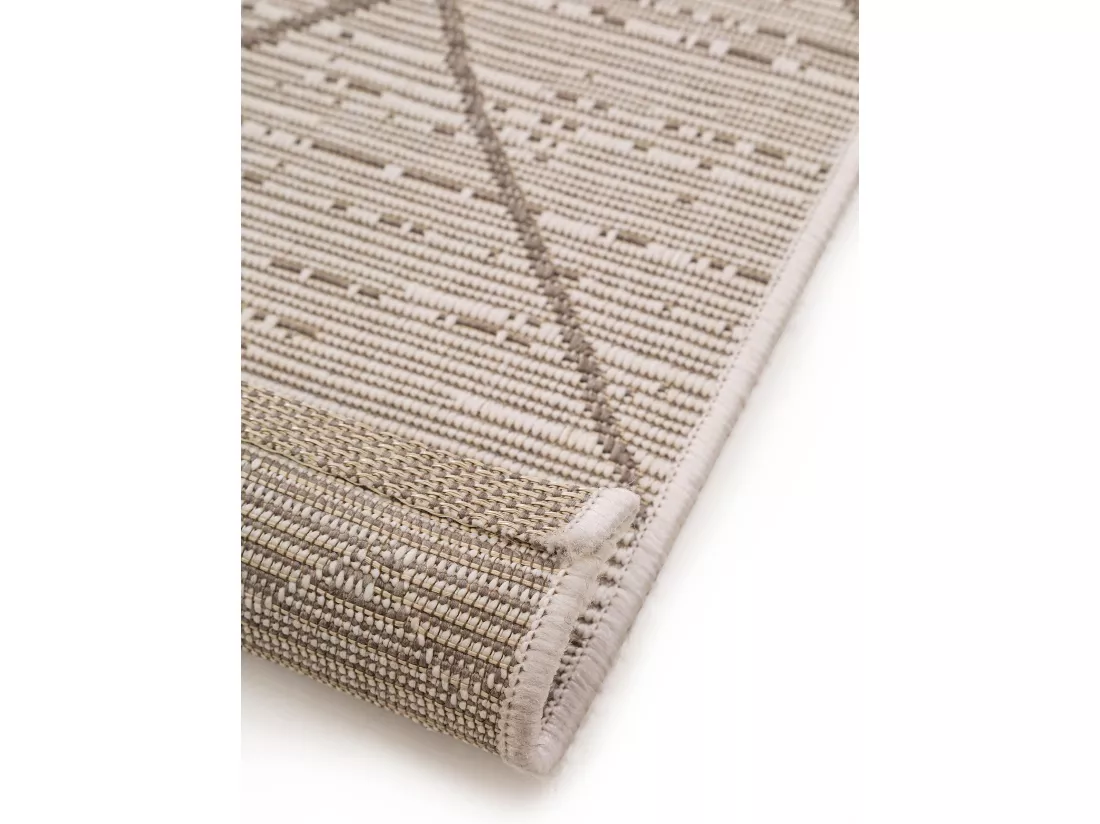 Tapis de couloir extérieur & intérieur Metro Crème/Beige 80x240 cm