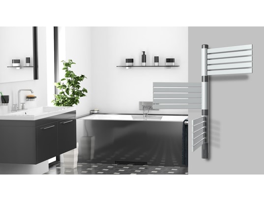 CARRERA - Sèche-serviette sans fluide lames plates pivotant 500w blanc...