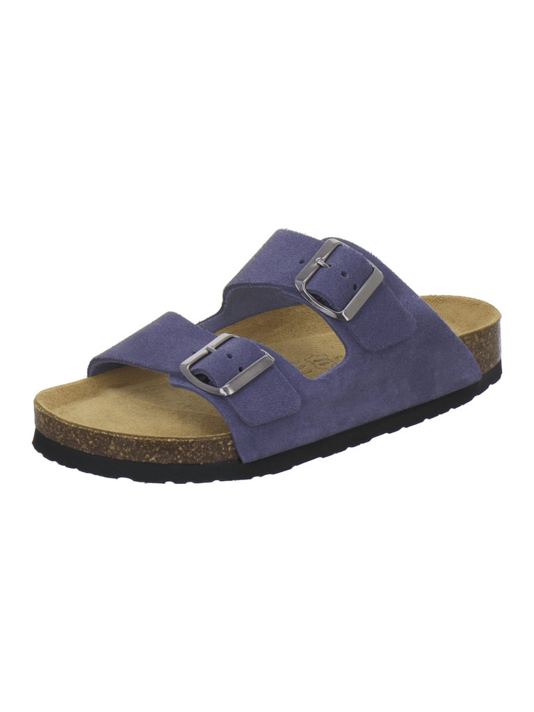 Pantoletten Damen Zweischnaller azzurro