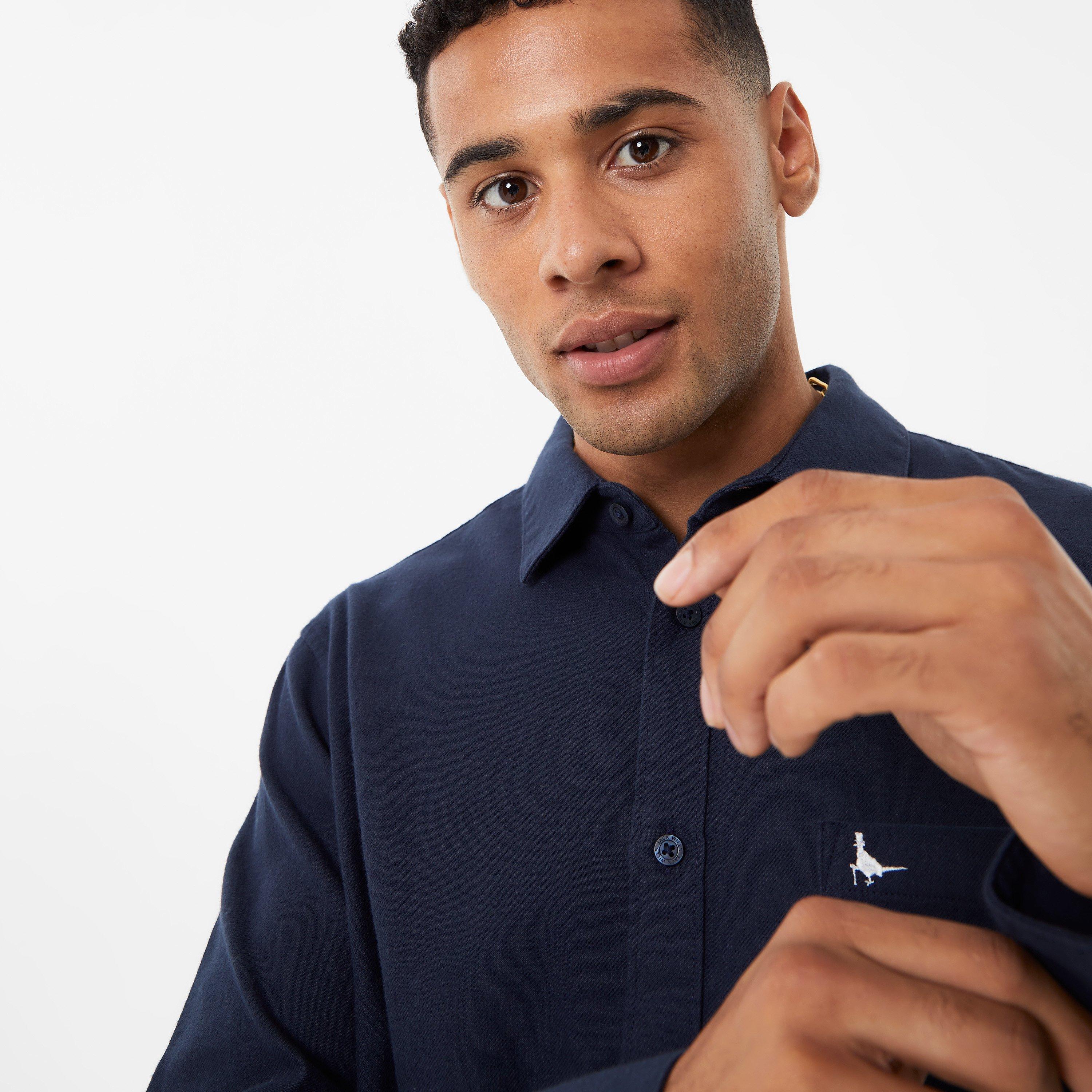 Jack Wills JW Plain Flannel Shirt Mens