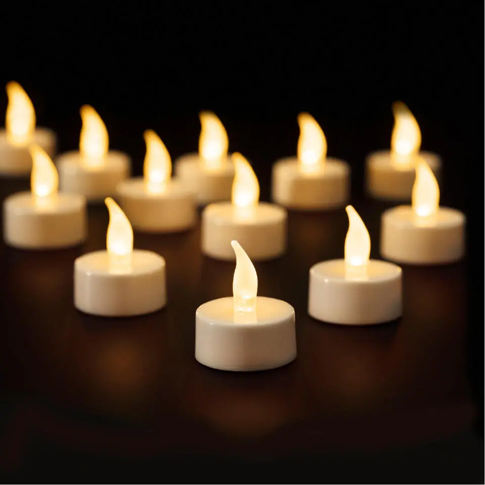 Lumineo LED waxinelichtjes - 12x stuks - wit