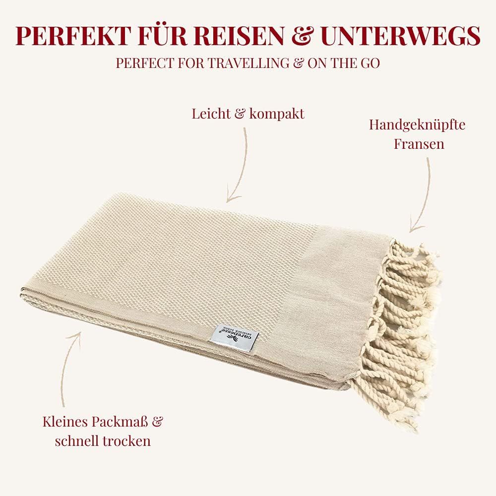 Carenesse Hamamtuch FAVO Wabe 90*175 cm beige