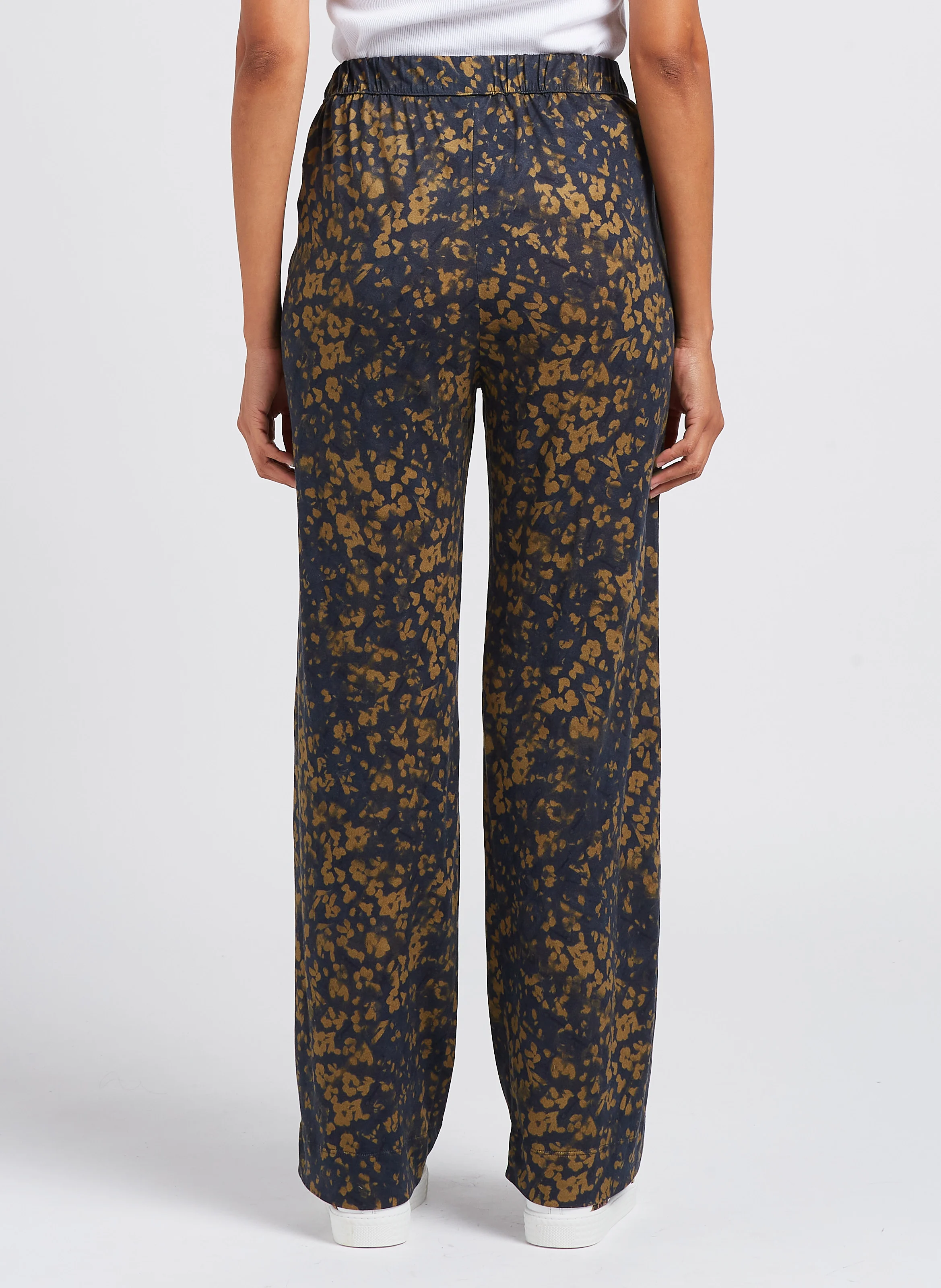 Pantalon droit imprimé| Bleu