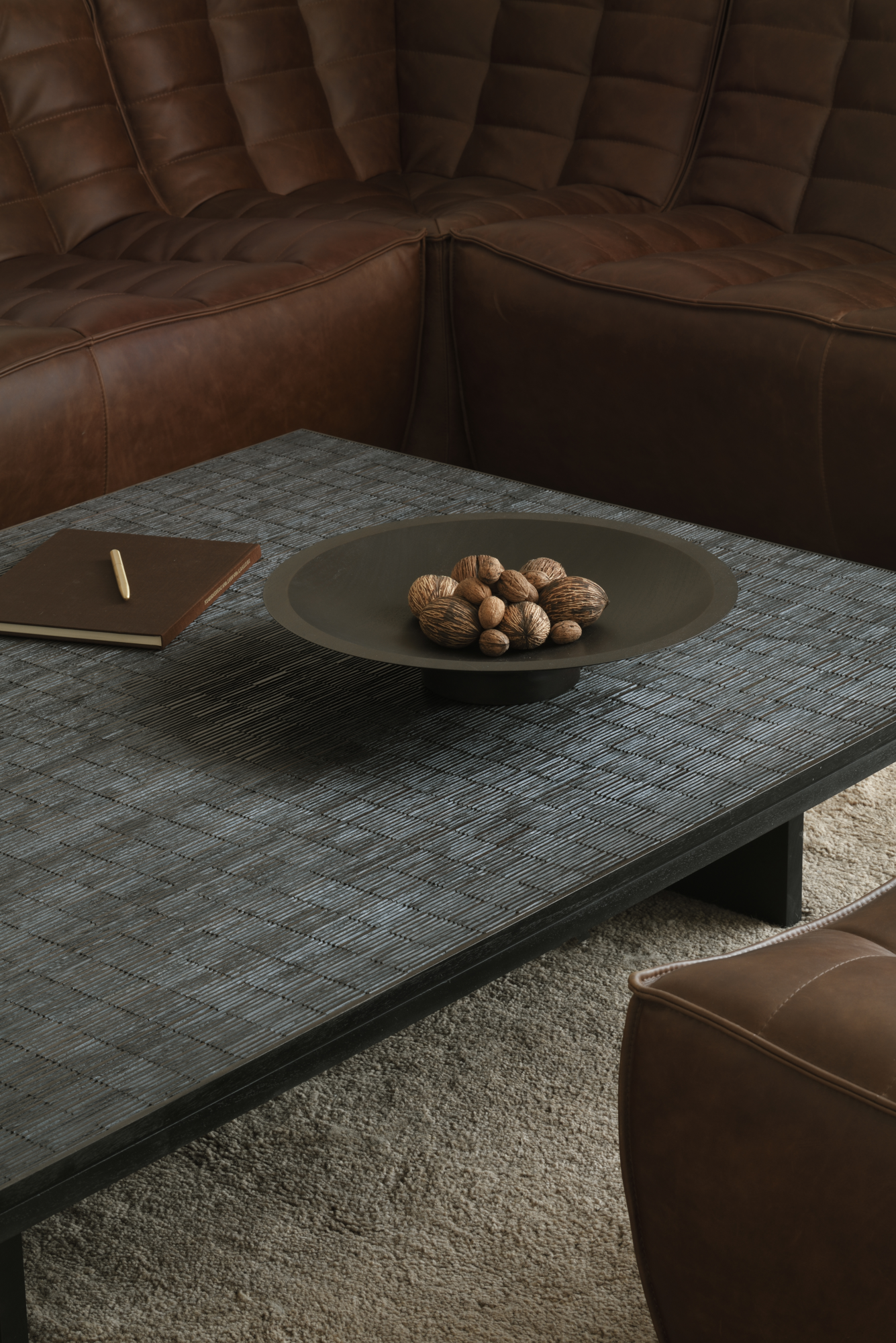 Modulaire bank N701 - chestnut - 2 seats