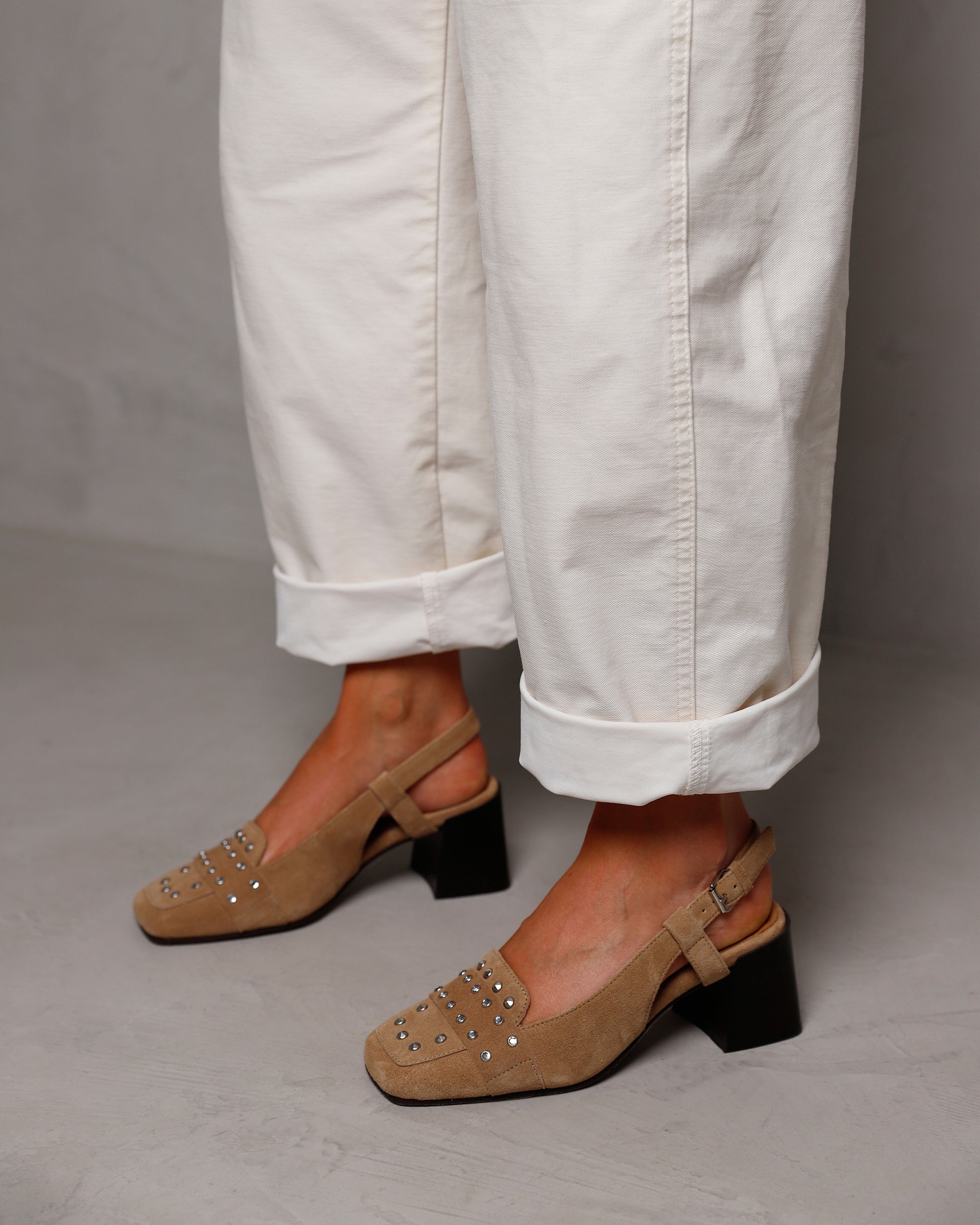 VIA VAI beige slingbacks Laine Julia