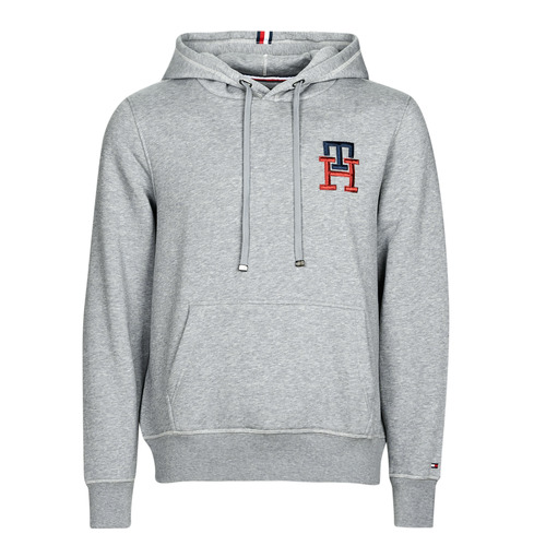 Tommy Hilfiger - ESSENTIAL MONOGRAM HOODY - Gris Chiné