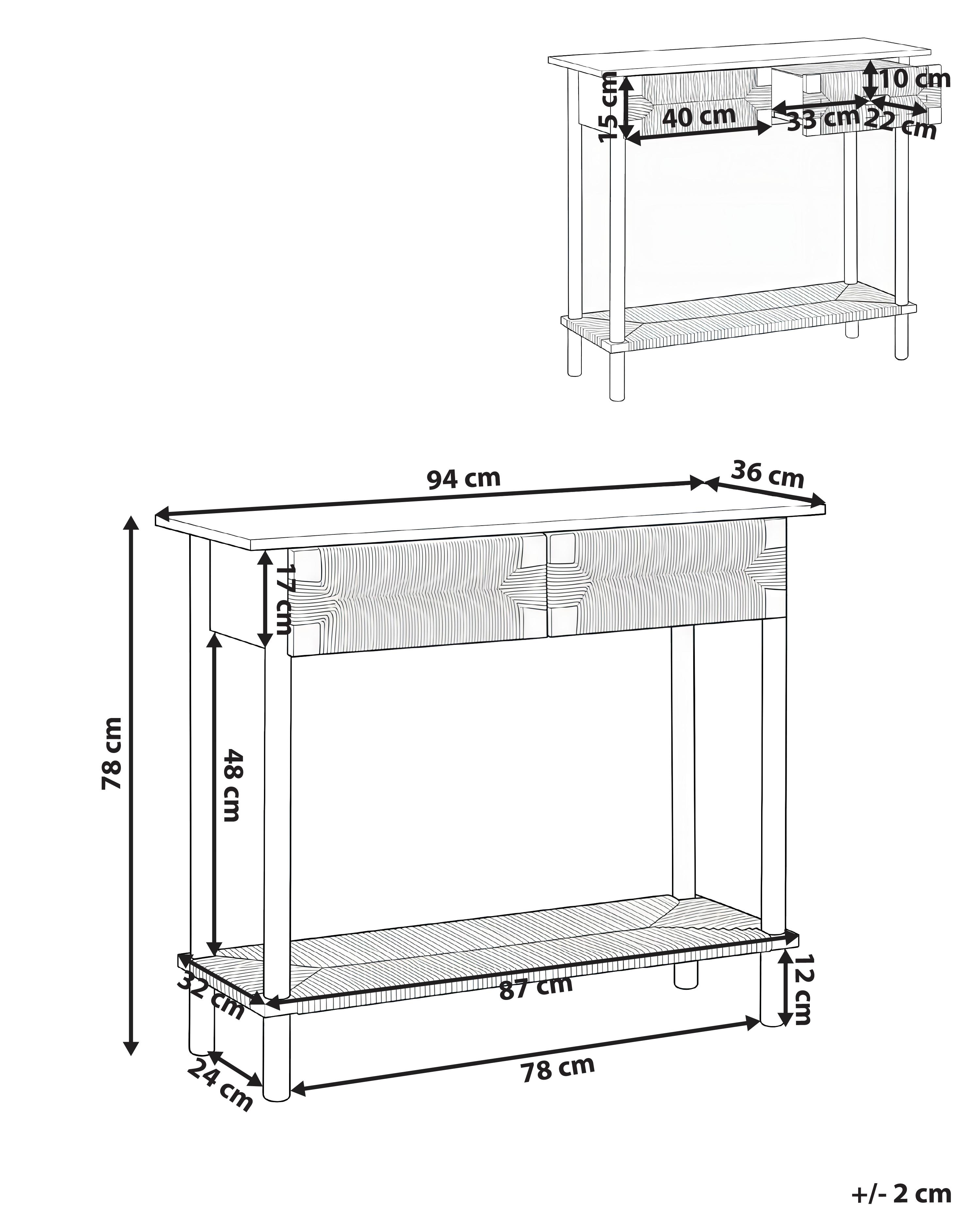 Sidetable BONDI Lichtbruin