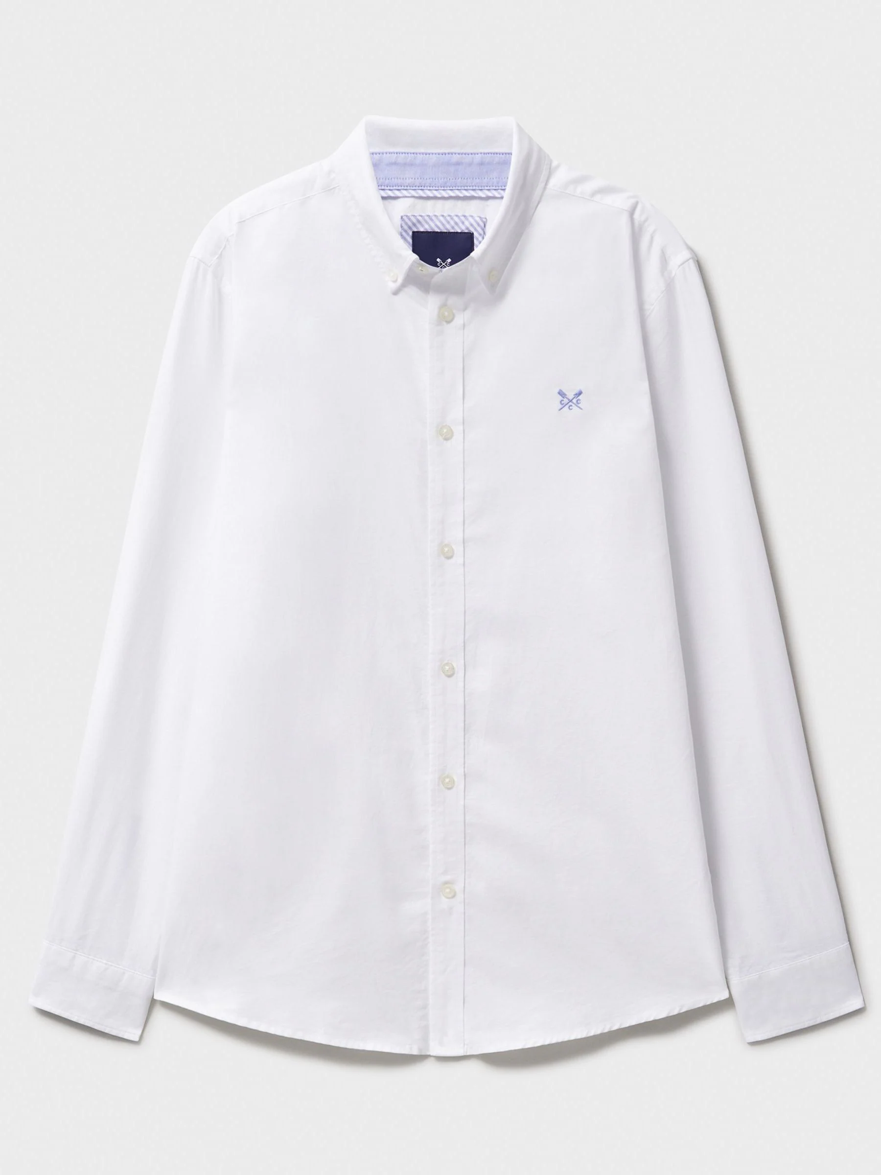 Wit - Crew Clothing classic-fit Oxford-overhemd van 100% katoen