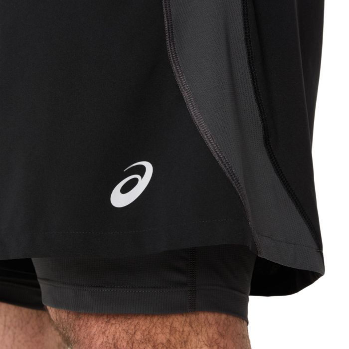 Asics Herre Shorts Road 2in1 5 Inch Shorts Sort