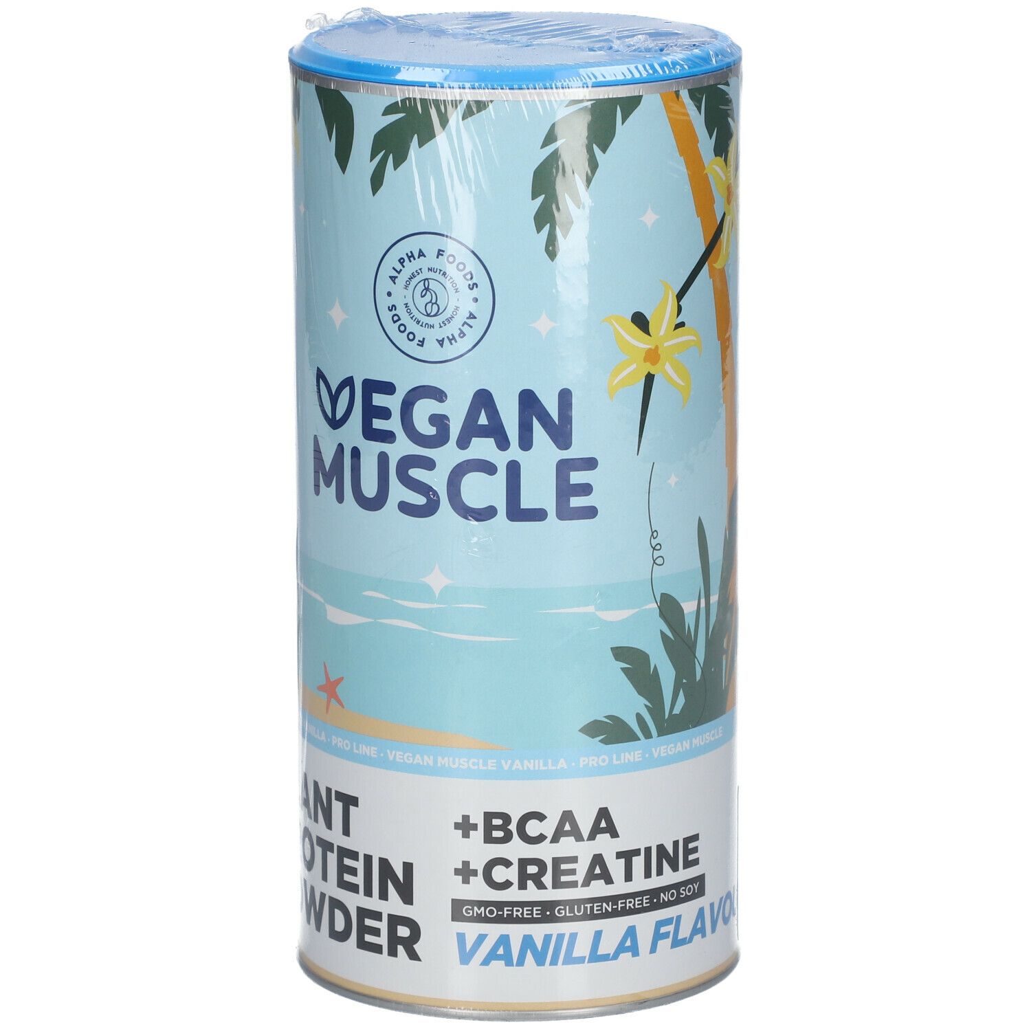 ALPHA FOODS Vegan Muscle Protein Vanille Eiweiß + Kreatin