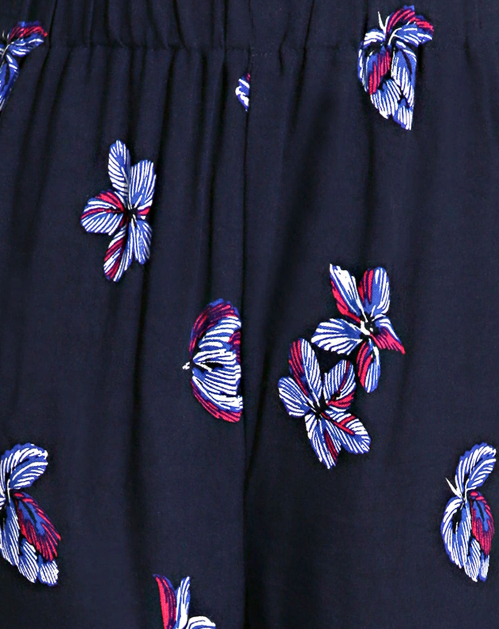 Sommerhose FLOWERS in navy