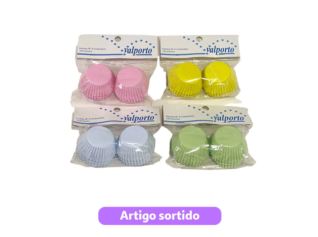 CONJUNTO 100 FORMAS PAPEL VALPORTO Nº4 CORES SORTIDAS