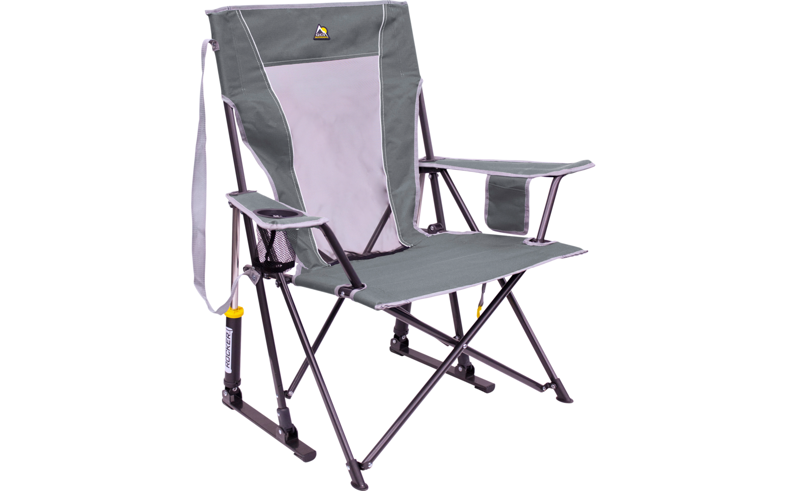 GCI Comfort Pro Rocker faltbarer Campingstuhl mit Schaukelfunktion Mercury Gray