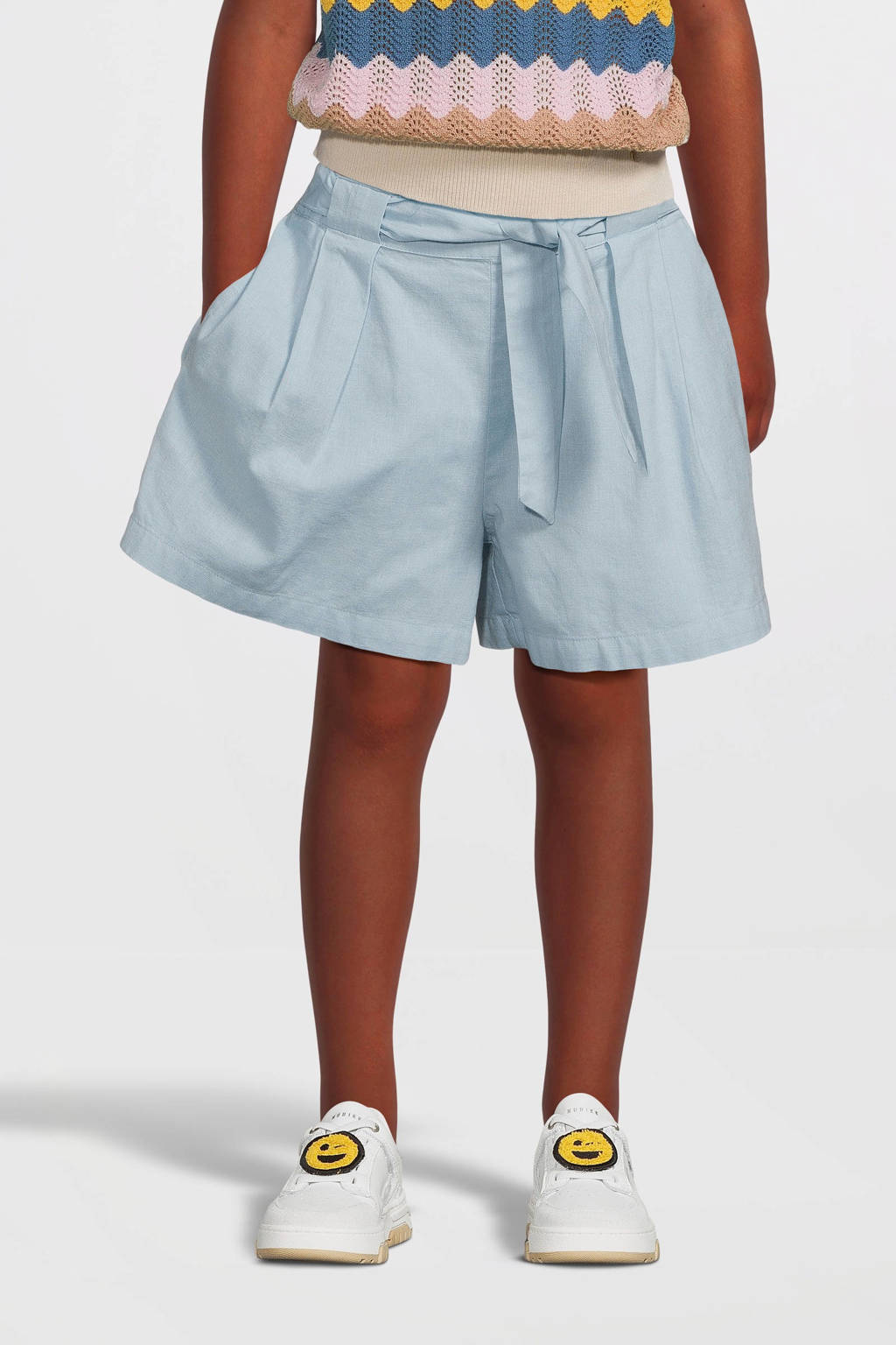 NAME IT casual short NKFFALINNEN lichtblauw