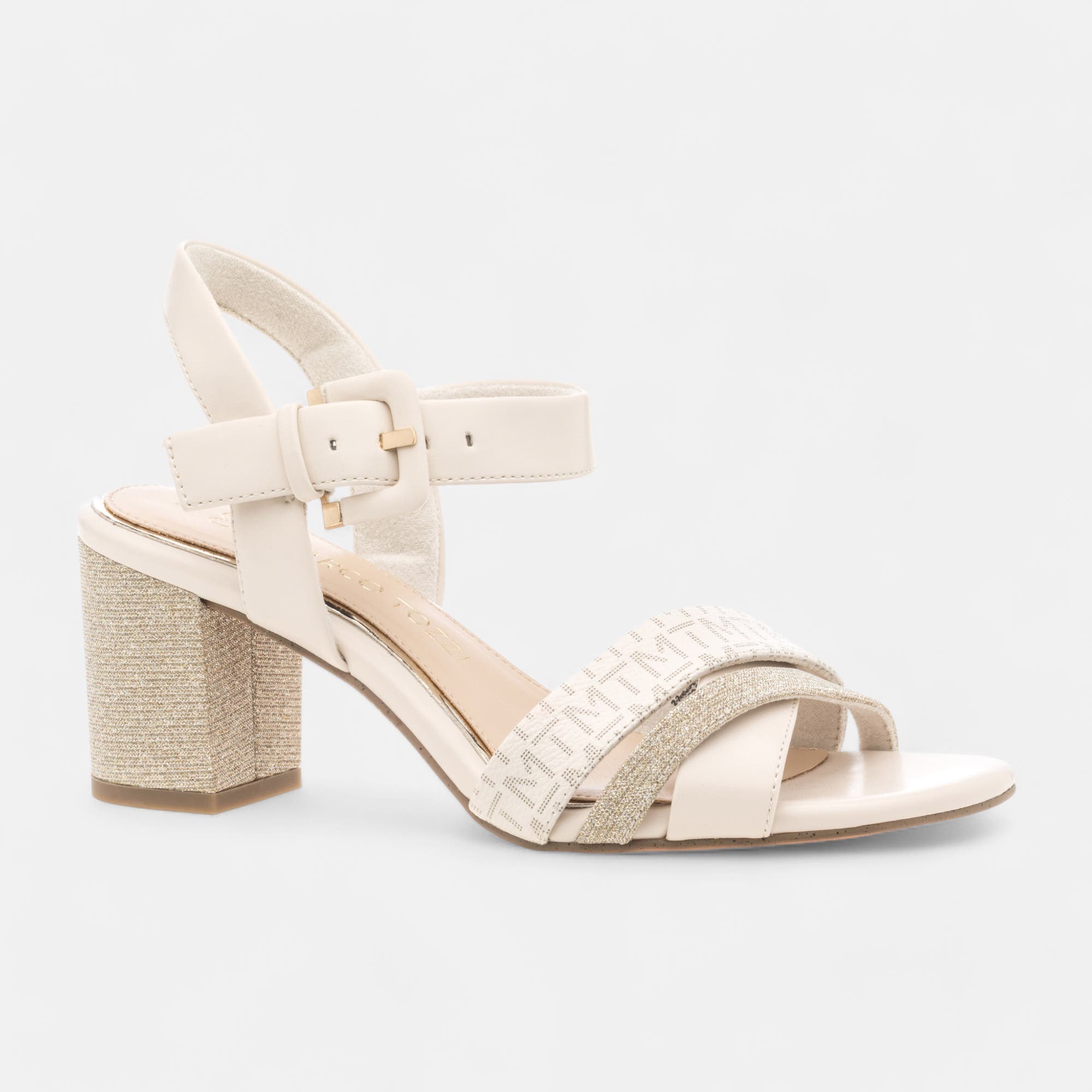Nu-pieds à talon Femme beige