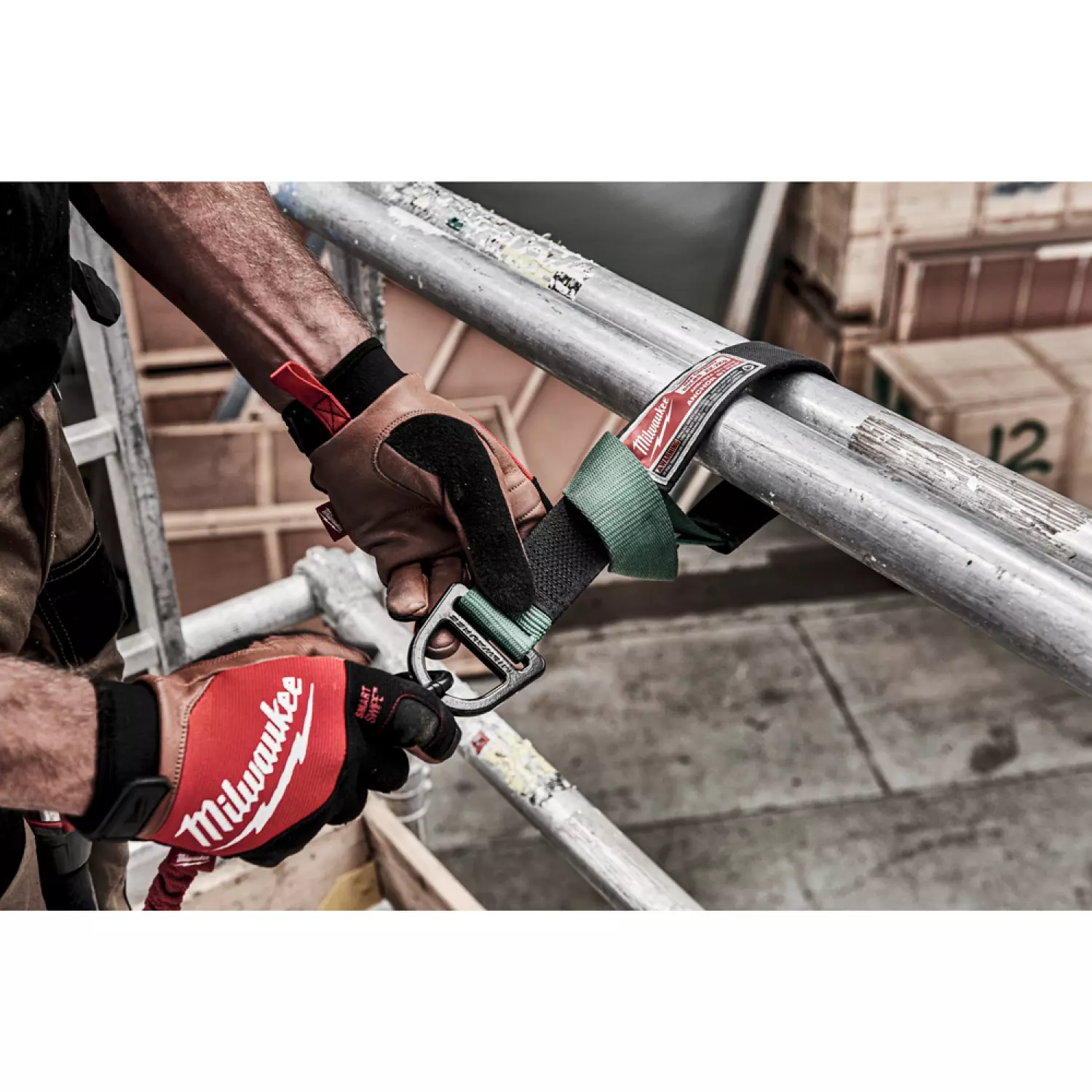 Milwaukee 4932471912 Hybrid werkhandschoenen - leer - 8/M