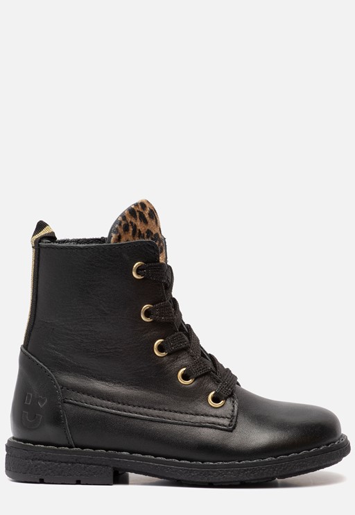 Muyters Veterboots zwart Leer 22607