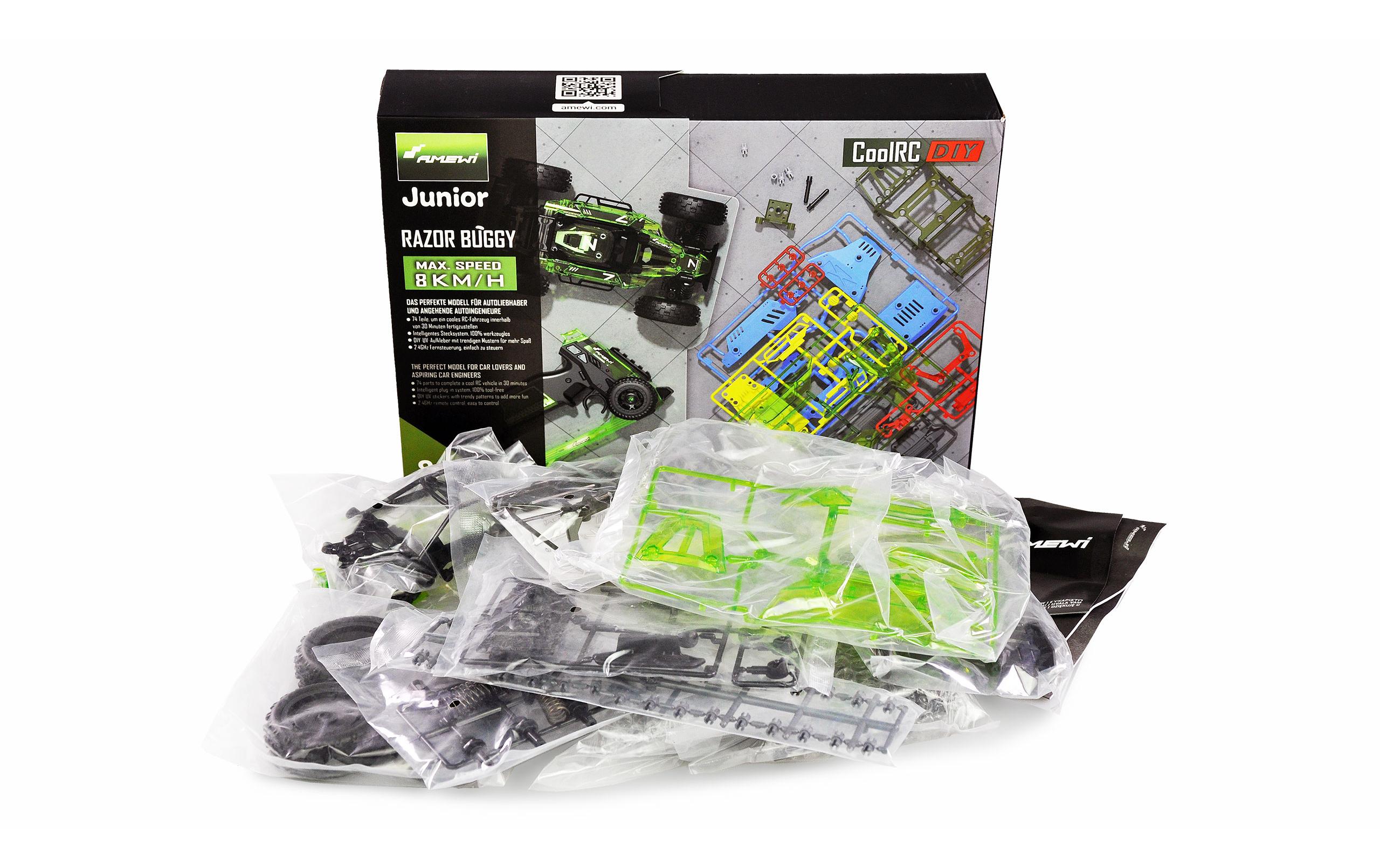 Buggy CoolRC DIY Razor 2WD Bausatz, 1:18Kleiner RC Buggy zum selber zusammenbauen