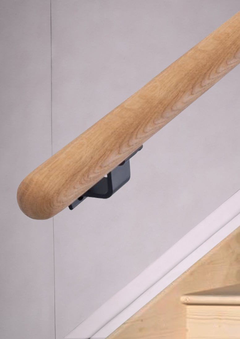 HANDYSTAIRS Houten Leuning – Ronde Leuning Ø 38 mm – Mahonie – 150 cm – Afgeronde Uiteinden